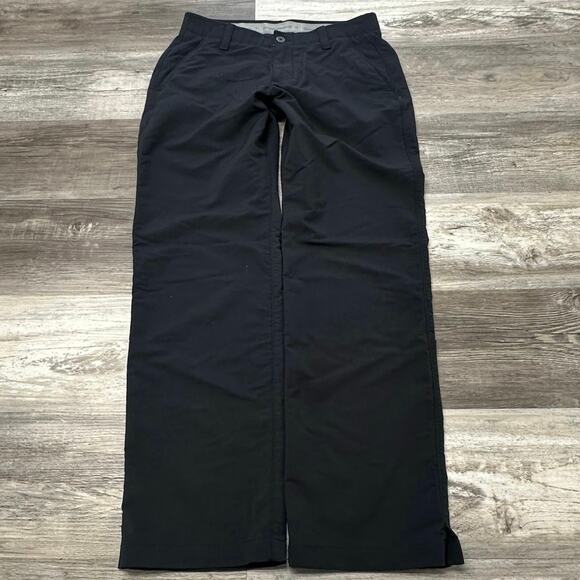 Under Armour Black Gray Mens 32x30 Flat Front Performance Match‎ Play Golf Pants - Picture 1 of 12
